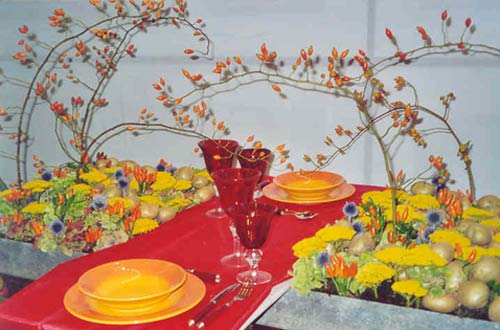 Herbstliche Tischdekoration